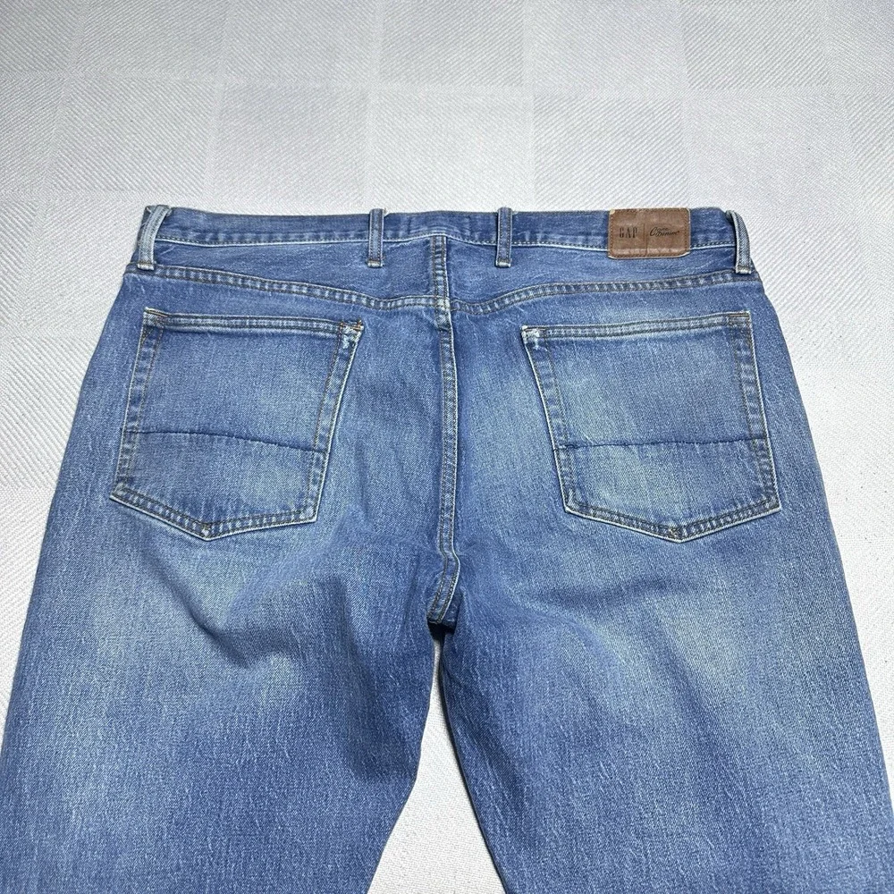 Gap Cone Denim Jeans Mens 36x30 Slim Straight‎ Medium Wash Stretch 5 Pocket